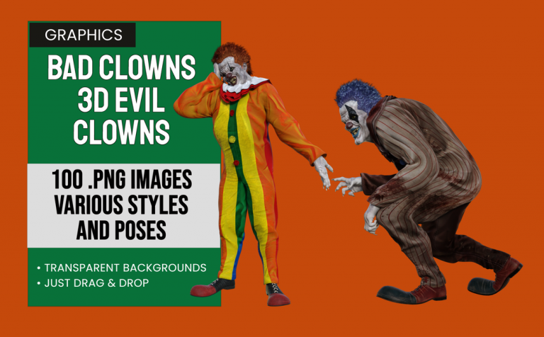 Bad Clowns – 3D evil toon Clowns