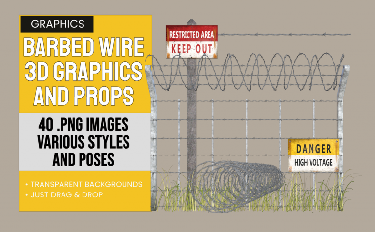 Barbed Wire – 3D Graphic Elements