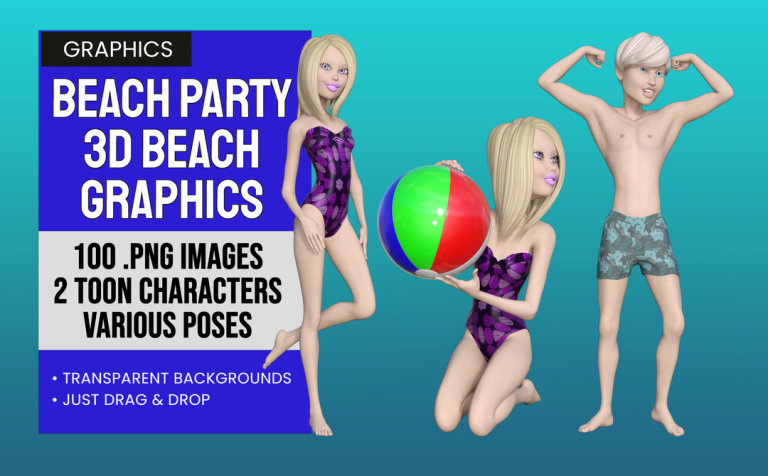 Beach Party – 3D Toon Characters