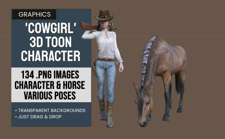 Cowgirl – 3D Character Elements