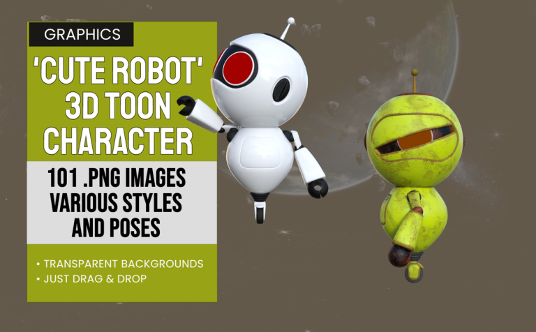 Cute Robots – 3D Toon Robot Character