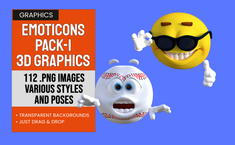 Emoticon Character Pack #1 – 3D Toon Emotis