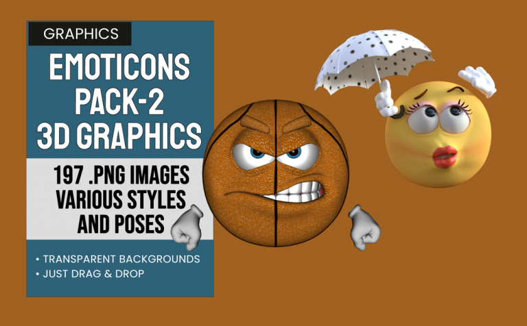 Emoticon Pack #2 – 3D Toon Emotis
