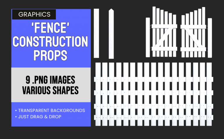 Simple Fence Construction – 3D Graphic Elements