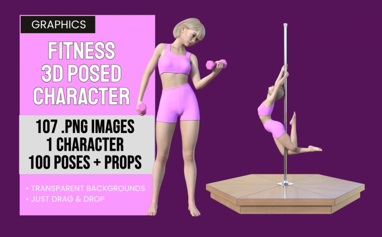 Fitness – 3D Character Poses