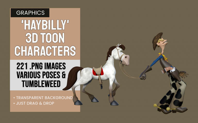 Haybilly & Tumbleweed – 3D Toon Characters