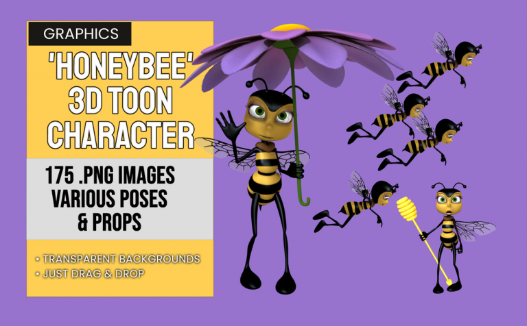 Honeybee – 3D Toon Character