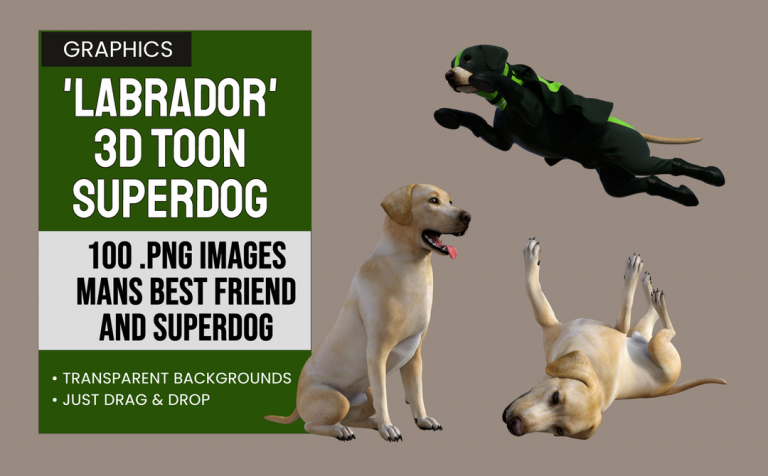 Labrador – 3D Toon Superdog