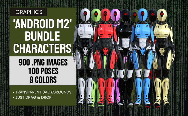 Android M2 – Bundle of 3D Character Elements