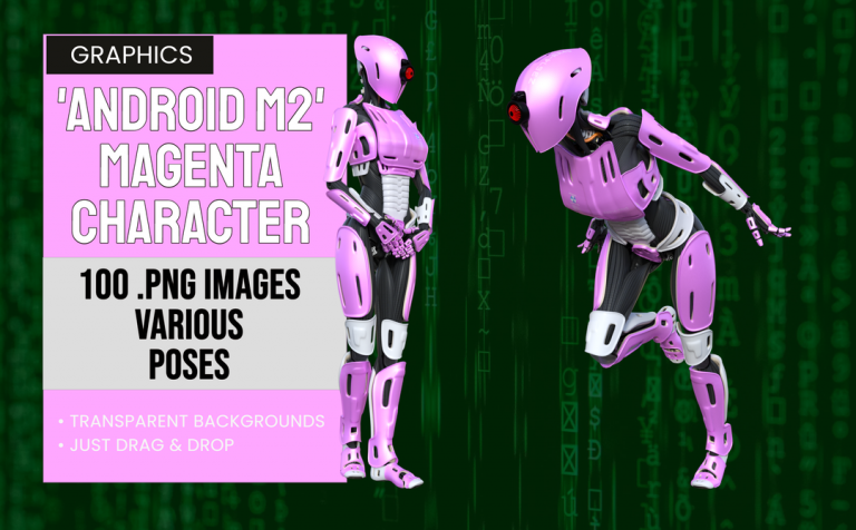 Android M2 – Magenta – 3D Character Elements