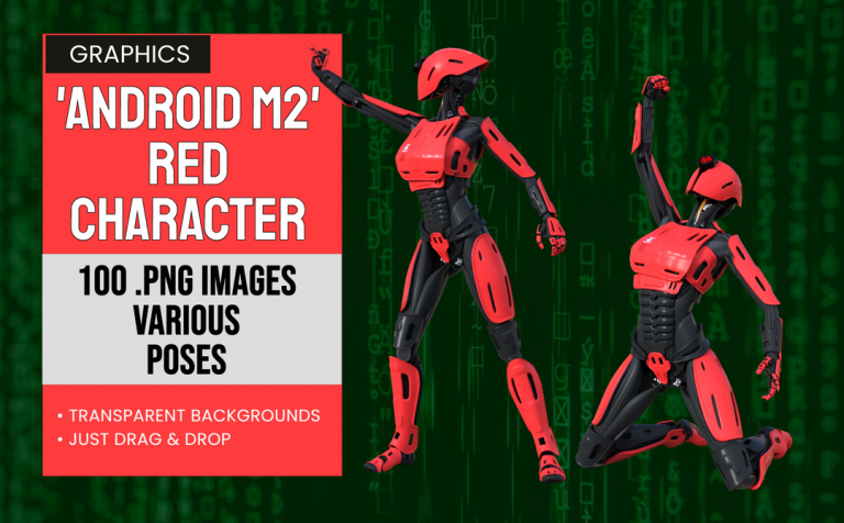 Android M2 – Red – 3D Character Elements
