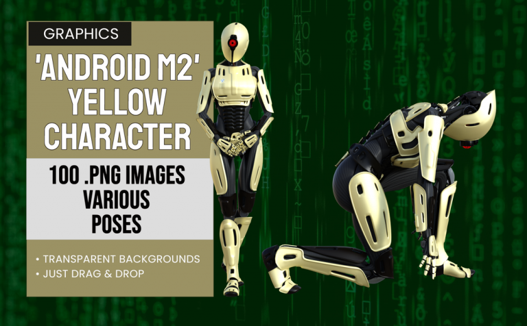 Android M2 – Yellow – 3D Character Elements