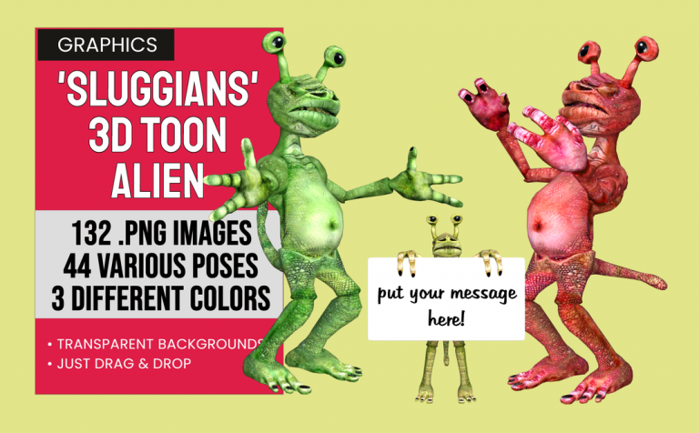 Sluggians – 3D Toon Alien Character