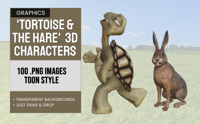 Tortoise & The Hare – 3D Character Elements