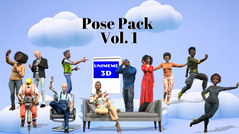 3D Character Pose Pack