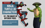 Ninja Turtle 3D Graphics