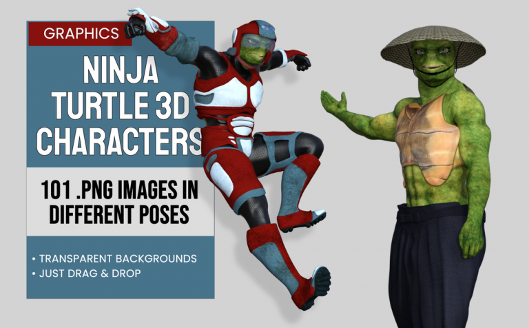 Turtle Dude – 3D Character Elements